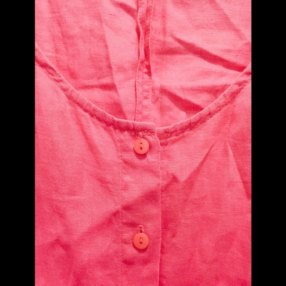 Benetton linen pink top - Picture 4 of 5